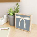 Bows & Ribbons Pattern LXI Neutral Grey Mini Art Print Gallery Image 2