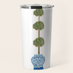 Three Hand Painted Topiary Topiaries  Travel Mug Gallery Image 1