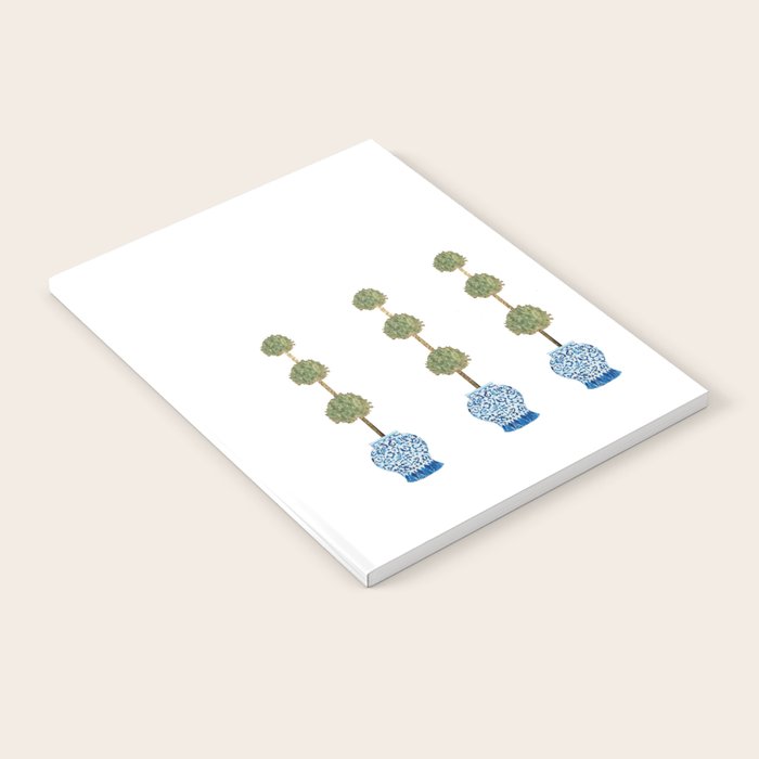 Three Hand Painted Topiary Topiaries  Notebook Gallery Image 2