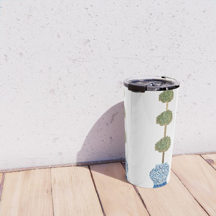 Three Hand Painted Topiary Topiaries  Travel Mug Gallery Image 4