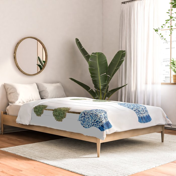 Three Hand Painted Topiary Topiaries  Comforter Gallery Image 2