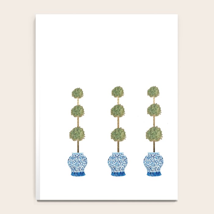 Three Hand Painted Topiary Topiaries  Notebook Gallery Image 4