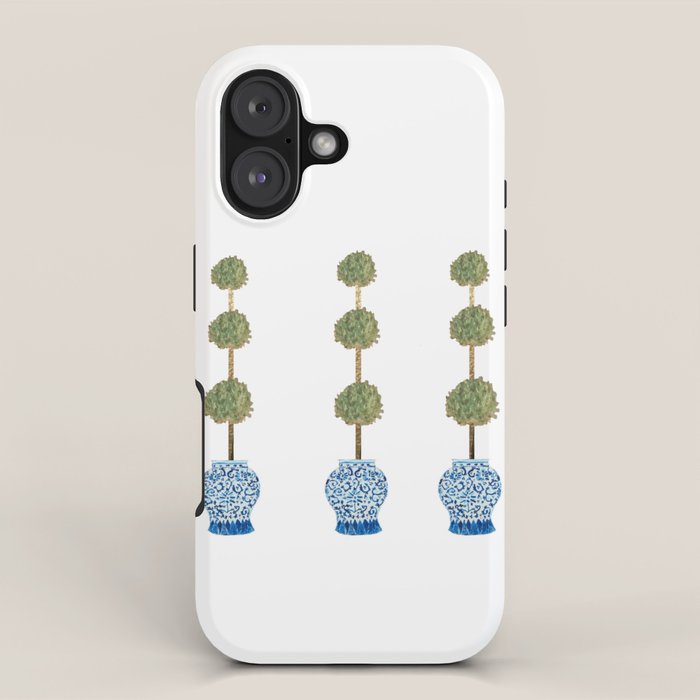 Three Hand Painted Topiary Topiaries  iPhone Case Gallery Image 1