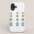 Three Hand Painted Topiary Topiaries  iPhone Case Gallery Image 1