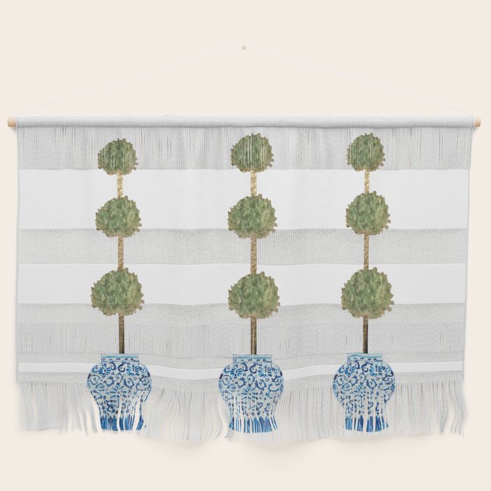 Three Hand Painted Topiary Topiaries  Wall Hanging Gallery Image 1