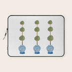 Three Hand Painted Topiary Topiaries  Laptop Sleeve Gallery Image 1