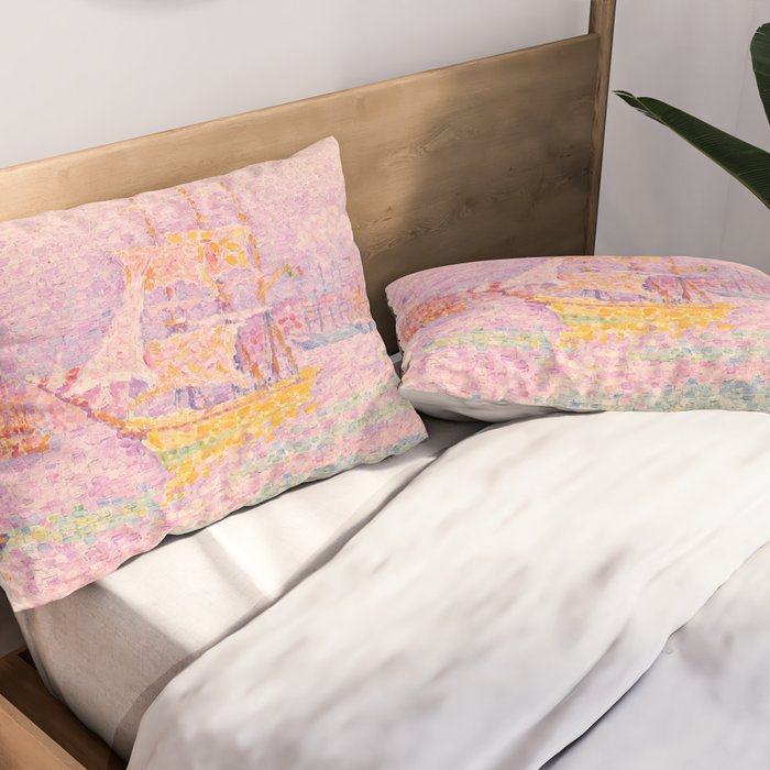 Paul Signac "Harbour at Marseilles" Pillow Sham Gallery Image 2