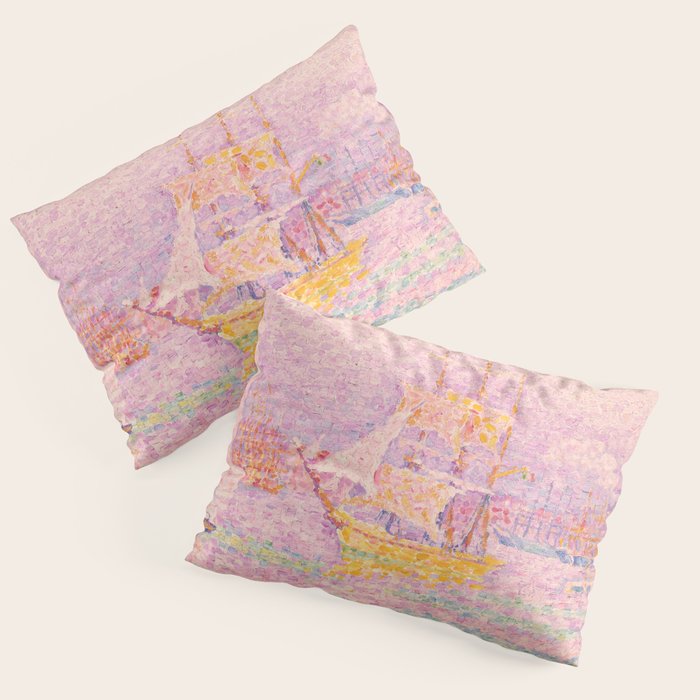 Paul Signac "Harbour at Marseilles" Pillow Sham Gallery Image 1