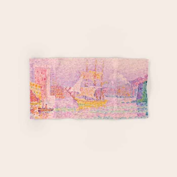 Paul Signac "Harbour at Marseilles" Towels Gallery Image 1