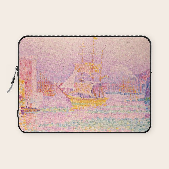 Paul Signac "Harbour at Marseilles" Laptop Sleeve Gallery Image 1
