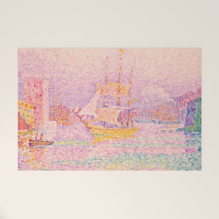 Paul Signac "Harbour at Marseilles" Welcome Mat Gallery Image 1