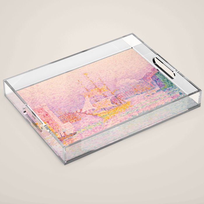 Paul Signac "Harbour at Marseilles" Acrylic Tray Gallery Image 1