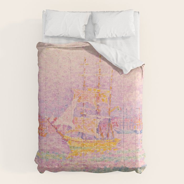 Paul Signac "Harbour at Marseilles" Comforter Gallery Image 1