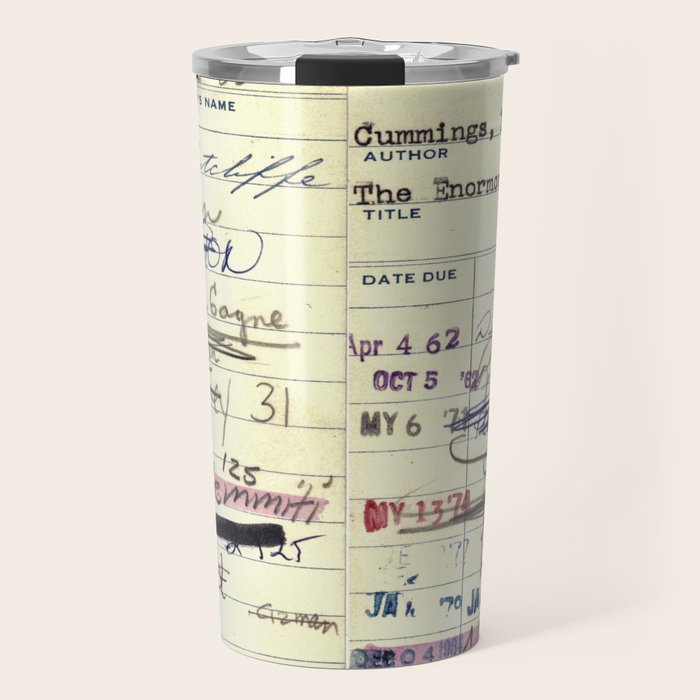 Library Card 828 The Enormous Room Travel Mug Gallery Image 1