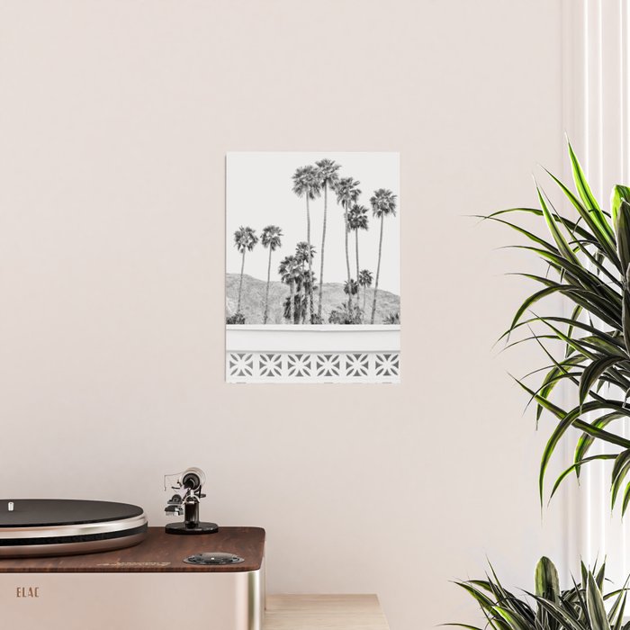 Breeze Block - Palm Springs Black and White Photography Poster Gallery Image 2
