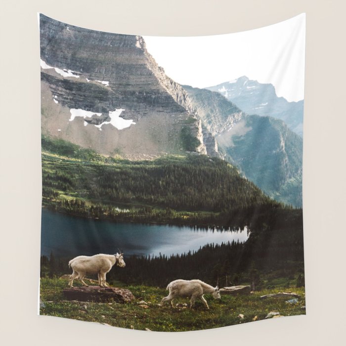 A Walk With The Mountain Goats Wall Tapestry Gallery Image 4