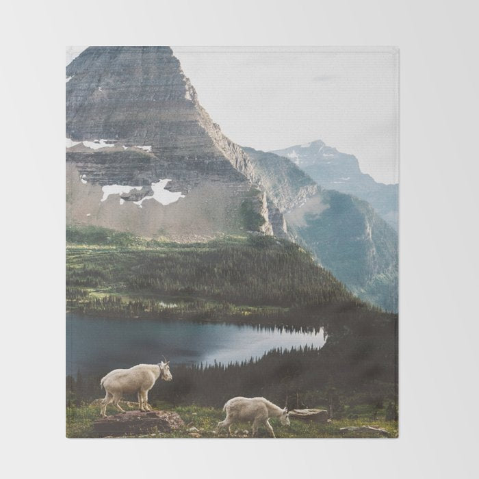 A Walk With The Mountain Goats Throw Blanket Gallery Image 2