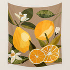 Lemons Botanical Art 2 Wall Tapestry Gallery Image 4
