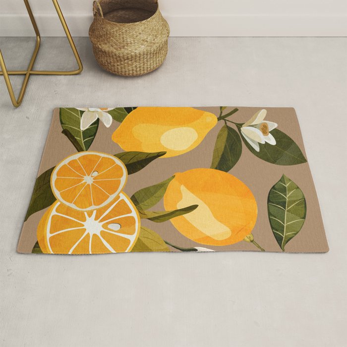 Lemons Botanical Art 2 Rug Gallery Image 1