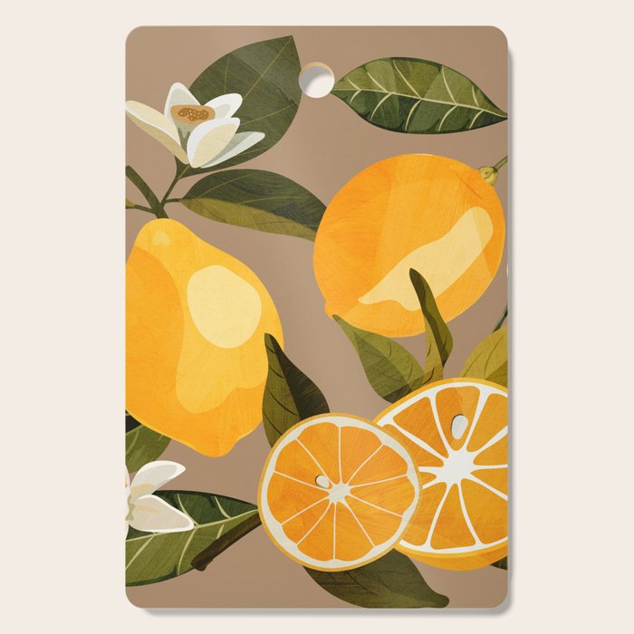 Lemons Botanical Art 2 Cutting Board Gallery Image 1