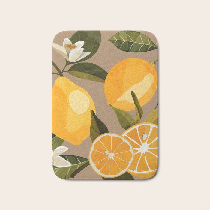 Lemons Botanical Art 2 Bath Mat Gallery Image 1