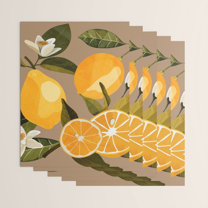 Lemons Botanical Art 2 Wrapping Paper Gallery Image 3