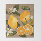Lemons Botanical Art 2 Throw Blanket Gallery Image 2
