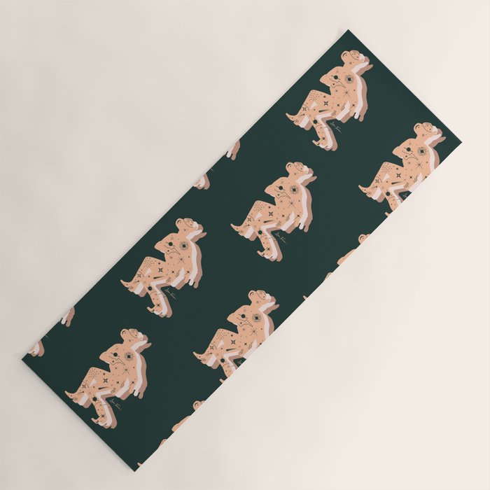 Space Cowboy - Emerald & Peach Yoga Mat Gallery Image 1