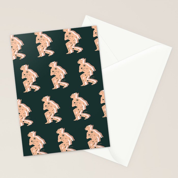 Space Cowboy - Emerald & Peach Stationery Card Gallery Image 2