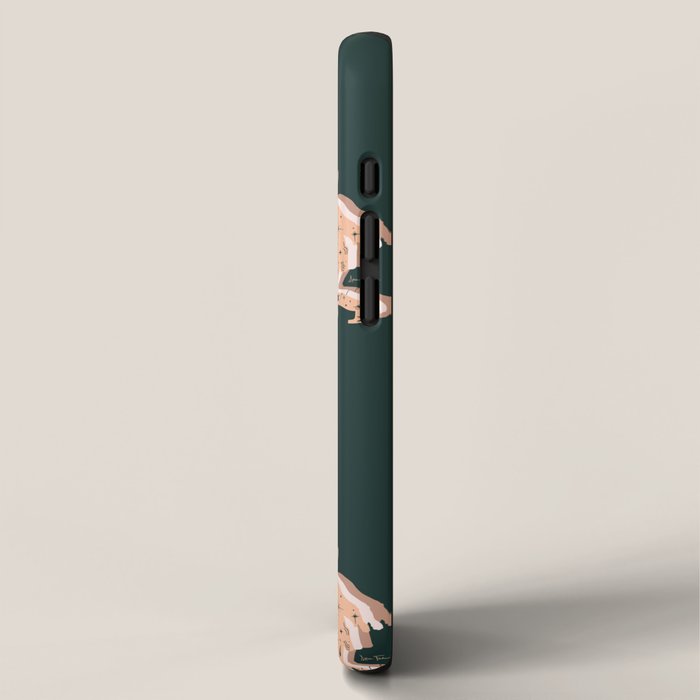 Space Cowboy - Emerald & Peach iPhone Case Gallery Image 2