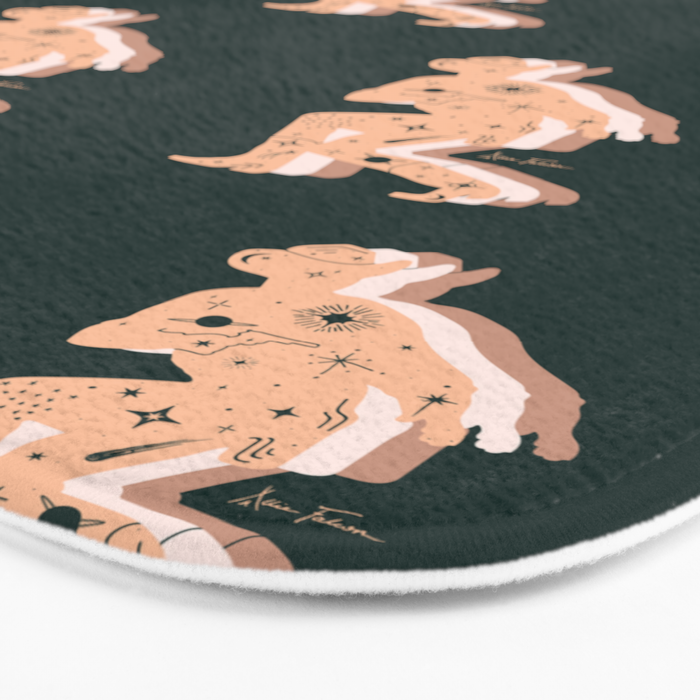 Space Cowboy - Emerald & Peach Bath Mat Gallery Image 3
