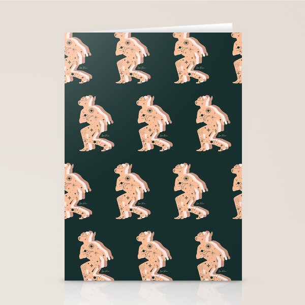 Space Cowboy - Emerald & Peach Stationery Card Gallery Image 2