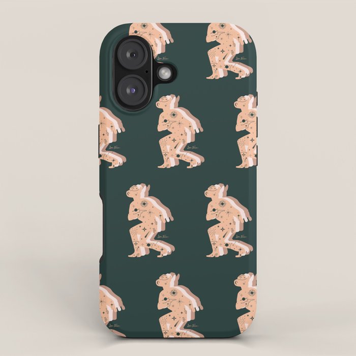 Space Cowboy - Emerald & Peach iPhone Case Gallery Image 1