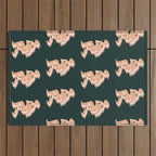 Space Cowboy - Emerald & Peach Outdoor Rug Gallery Image 1