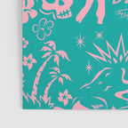 Tiki Temptress in Pink and Turquoise Poster Gallery Image 3