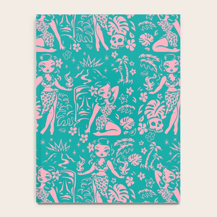 Tiki Temptress in Pink and Turquoise Notebook Gallery Image 4