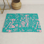 Tiki Temptress in Pink and Turquoise Rug Gallery Image 1
