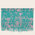 Tiki Temptress in Pink and Turquoise Wall Hanging Gallery Image 1