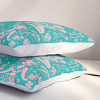 Tiki Temptress in Pink and Turquoise Pillow Sham Gallery Image 3