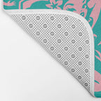 Tiki Temptress in Pink and Turquoise Bath Mat Gallery Image 2
