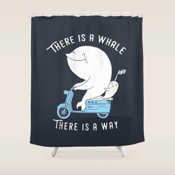 There is a whale Shower Curtain Gallery Image 1