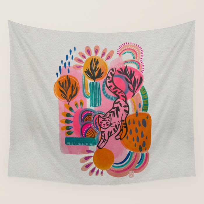 Love cats in the wild Wall Tapestry Gallery Image 4