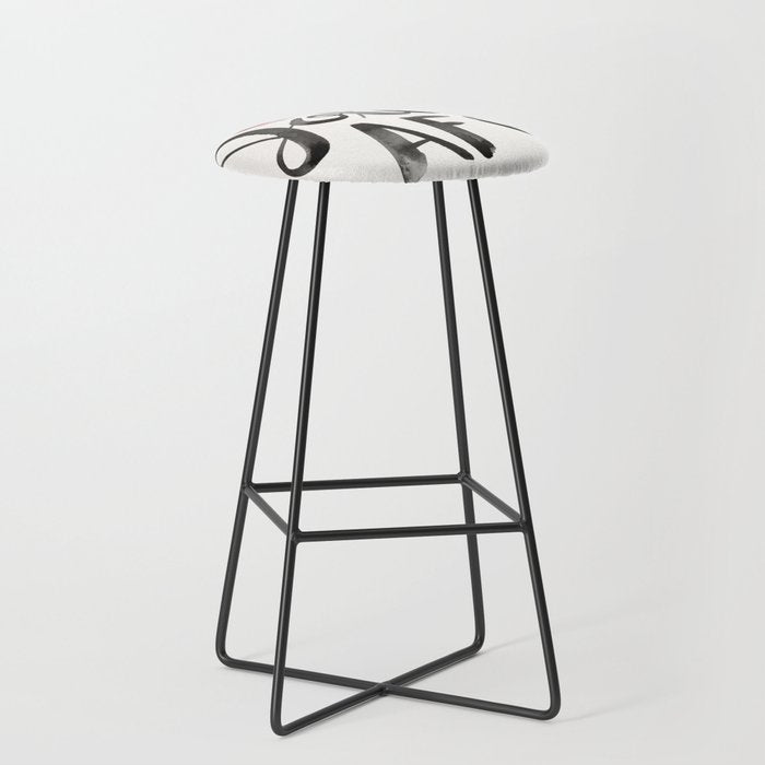 Jolly AF - Black Typography Stool Gallery Image 1