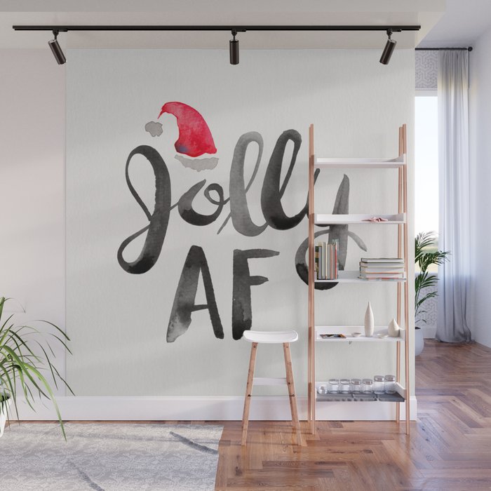 Jolly AF - Black Typography Wall Mural Gallery Image 1