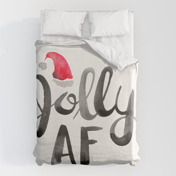 Jolly AF - Black Typography Duvet Cover Gallery Image 6