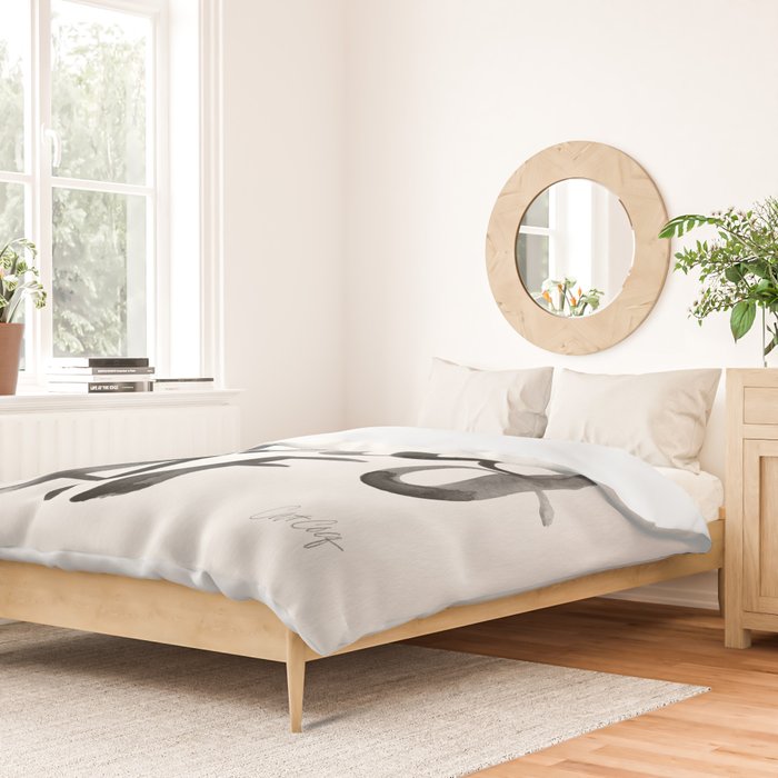 Jolly AF - Black Typography Duvet Cover Gallery Image 2