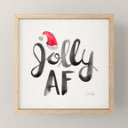Jolly AF - Black Typography Mini Art Print Gallery Image 1