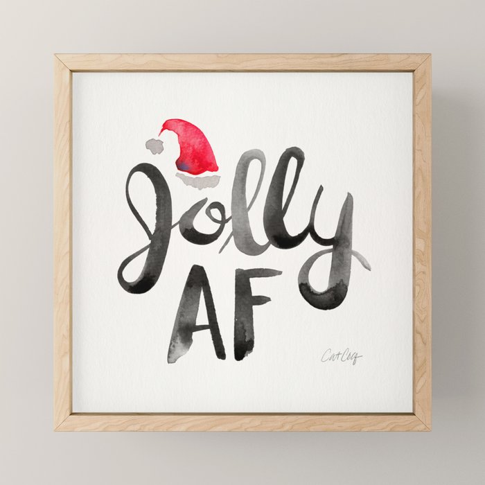 Jolly AF - Black Typography Mini Art Print Gallery Image 1