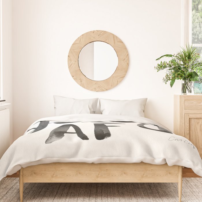Jolly AF - Black Typography Duvet Cover Gallery Image 3