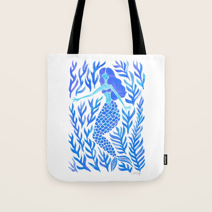 Kelp Forest Mermaid - Blue Palette Tote Bag Gallery Image 1